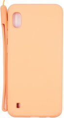 Evelatus Samsung Galaxy A10 Soft Touch Silicone Case with Strap Pink kaina ir informacija | Telefono dėklai | pigu.lt