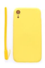 Evelatus iPhone XR Soft Touch Силиконовый чехол с ремешком Желтый цена и информация | Чехлы для телефонов | pigu.lt