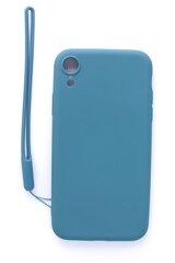 Evelatus iPhone XR Soft Touch Silicone Case with Strap Blue kaina ir informacija | Telefono dėklai | pigu.lt