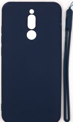 Evelatus Xiaomi Redmi 8 Soft Touch Silicone Case with Strap Dark Blue kaina ir informacija | Telefono dėklai | pigu.lt