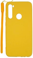 Evelatus Xiaomi Redmi Note 8 Soft Touch Silicone Case with Strap Yellow kaina ir informacija | Telefono dėklai | pigu.lt