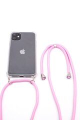 Evelatus iPhone 11 Case with rope Pink Transparent kaina ir informacija | Telefono dėklai | pigu.lt
