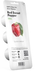 Raudonųjų saldžiųjų paprikų papildymas Click & Grow Smart Garden kaina ir informacija | Daržovių, uogų sėklos | pigu.lt