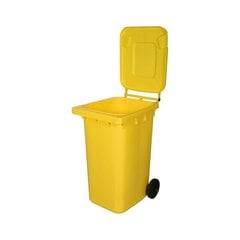 Уличный контейнер 240 л, желтый цена и информация | Уличные контейнеры, контейнеры для компоста | pigu.lt