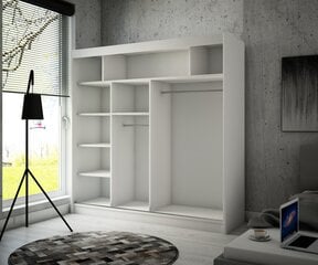 Шкаф ADRK Furniture Karen 200, цвета дуба/черный цена и информация | Шкафы | pigu.lt