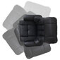 Fotelis su pufu MC Akcent Calgary, juodas/smėlio spalvos kaina ir informacija | Svetainės foteliai | pigu.lt