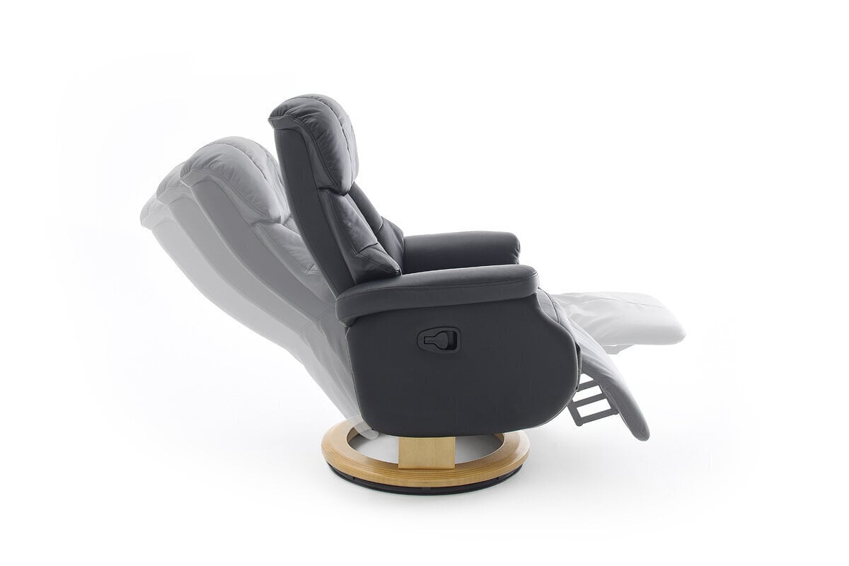 Fotelis reglaineris MC Akcent Calgary Comfort L, juodas/juodas kaina ir informacija | Svetainės foteliai | pigu.lt