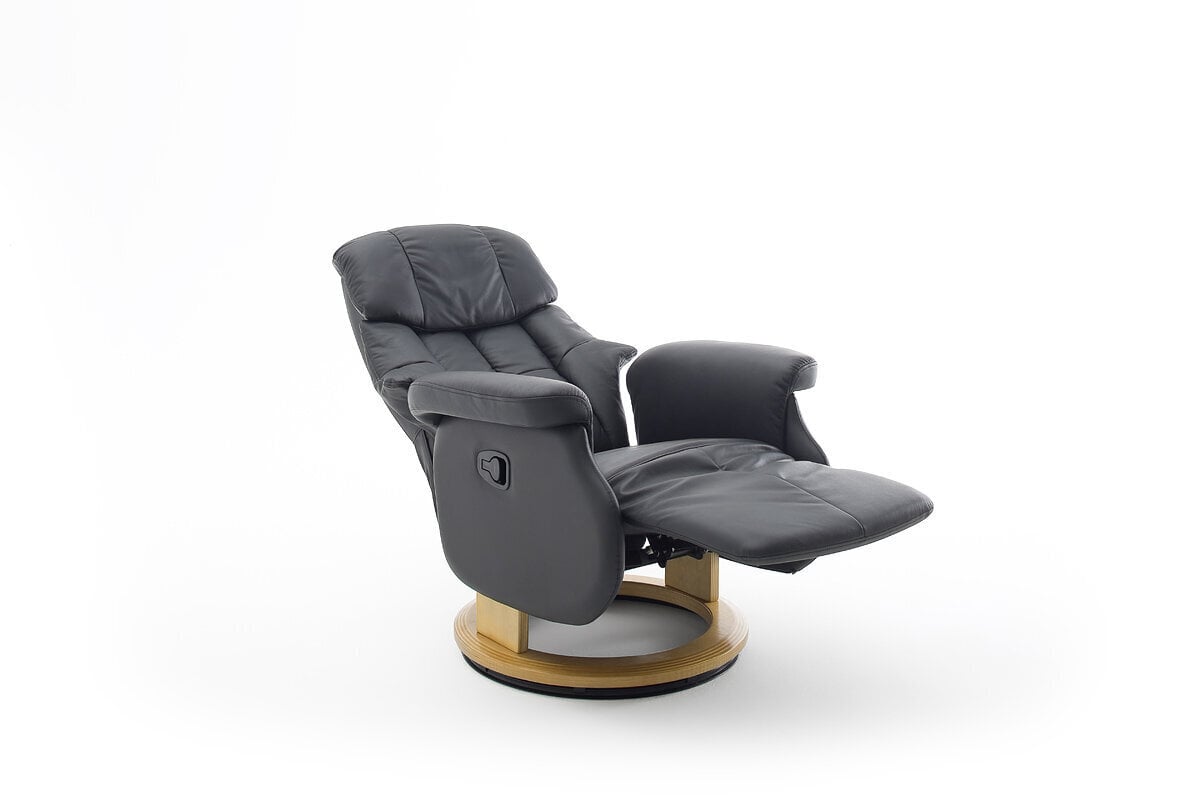 Fotelis reglaineris MC Akcent Calgary Comfort L, juodas/juodas kaina ir informacija | Svetainės foteliai | pigu.lt