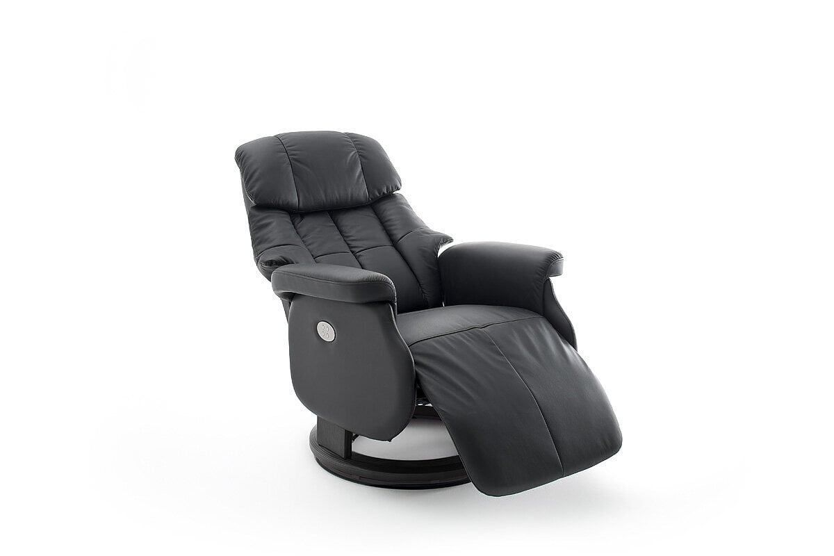 Fotelis reglaineris MC Akcent Calgary Comfort XL, juodas/juodas kaina ir informacija | Svetainės foteliai | pigu.lt
