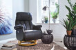 Fotelis reglaineris MC Akcent Calgary Comfort XL, juodas/juodas цена и информация | Svetainės foteliai | pigu.lt