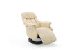 Fotelis reglaineris MC Akcent Calgary Comfort XL, kreminis/juodas kaina ir informacija | Svetainės foteliai | pigu.lt