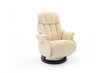 Fotelis reglaineris MC Akcent Calgary Comfort XL, kreminis/juodas kaina ir informacija | Svetainės foteliai | pigu.lt
