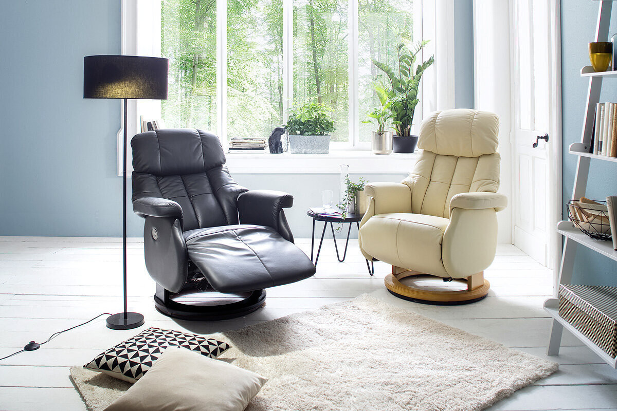 Fotelis reglaineris MC Akcent Calgary Comfort XL, matinis rudas/smėlio spalvos kaina ir informacija | Svetainės foteliai | pigu.lt