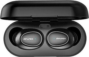Наушники AWEI Bluetooth 5.0 T16 TWS + док-станция черные цена и информация | Теплая повязка на уши, черная | pigu.lt
