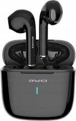 Наушники Bluetooth AWEI 5.0 T26 TWS + док-станция черные цена и информация | Теплая повязка на уши, черная | pigu.lt