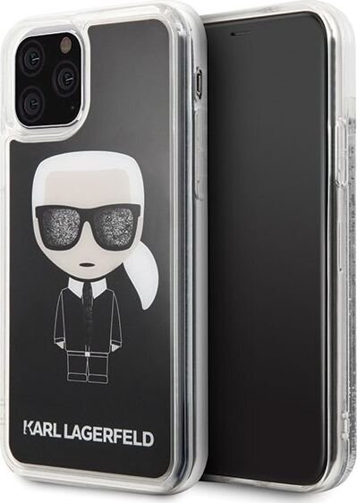 Karl Lagerfeld KLHCN65ICGBK, skirtas iPhone 11 Pro Max, juodas kaina ir informacija | Telefono dėklai | pigu.lt