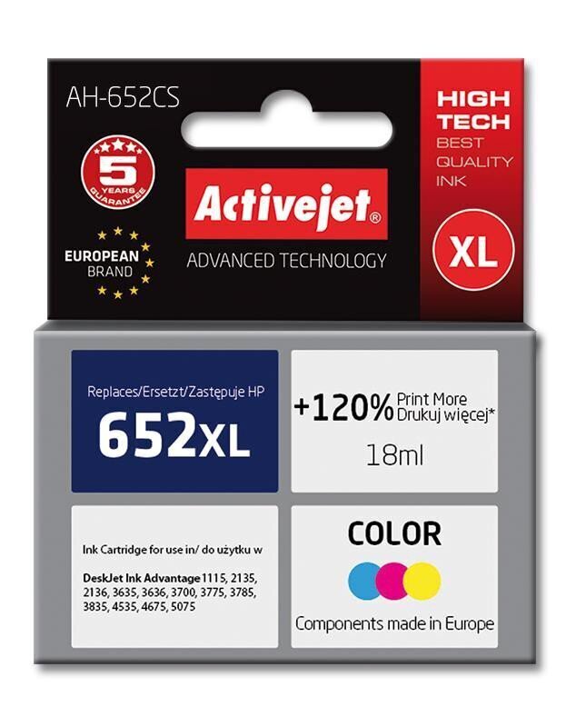 Rašalinio spausdintuvo kasetė Activejet AH-652CS, įvairių spalvų kaina ir informacija | Kasetės rašaliniams spausdintuvams | pigu.lt