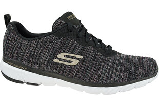 Sportiniai bateliai moterims Skechers Flex Appeal 3.0 Endless Glamour 13071-BKMT, juodi kaina ir informacija | Sportiniai bateliai, kedai moterims | pigu.lt