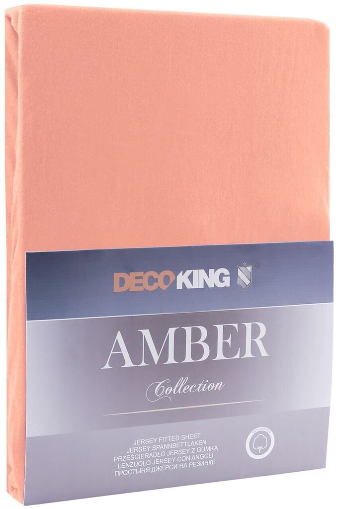 DecoKing Amber paklodė su guma 140x200 cm kaina ir informacija | Paklodės | pigu.lt