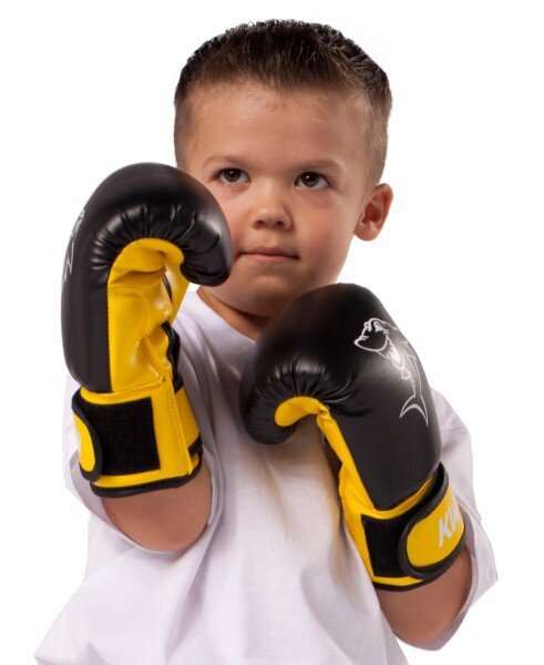 Vaikiškos bokso pirštinės KWON Mini Shark 4oz., geltonos kaina ir informacija | Kovos menai | pigu.lt