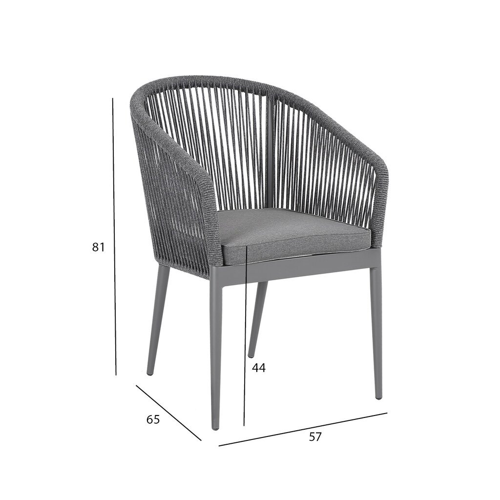 Lauko kėdė Ecco, pilka цена и информация | Lauko kėdės, foteliai, pufai | pigu.lt