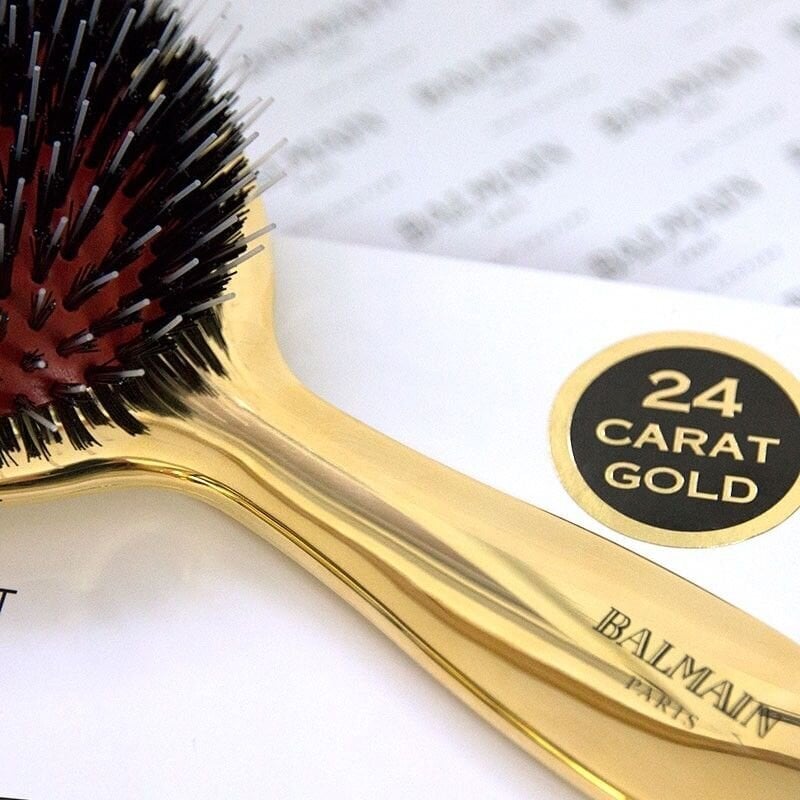 BALMAIN SET Rinkinys: Golden Boar Hair Spa šepetys + plaukų serumas 20ml + plaukų kondicionierius 50ml kaina ir informacija | Priemonės plaukų stiprinimui | pigu.lt