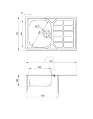 Мойка для кухни Deante Soul ZEO 3113, декор цена и информация | Раковины на кухню | pigu.lt