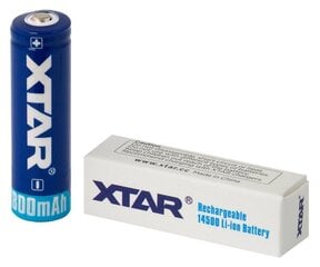 Xtar elementas Li-Ion 14500-800, su apsauga kaina ir informacija | Elementai | pigu.lt