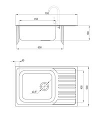 Кухонная мойка Deante ZEX 011B, satin  цена и информация | Раковины на кухню | pigu.lt