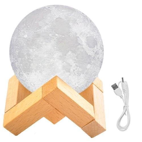 Naktinė lempa mėnulis, 8cm kaina ir informacija | Staliniai šviestuvai | pigu.lt