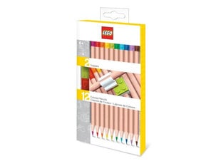 IQ LEGO Набор цветных карандашей, 12 шт. цена и информация | Принадлежности для рисования, лепки | pigu.lt