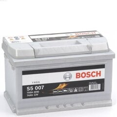 Аккумулятор Bosch 74Ah 750A S5007 цена и информация | Bosch Автотовары | pigu.lt