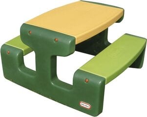 Стол со скамьями Little Tikes 466A, зеленый/желтый цена и информация | Детская садовая мебель | pigu.lt