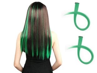 Žalios spalvos plaukų sruogelės, 2 vnt. kaina ir informacija | Plaukų aksesuarai | pigu.lt