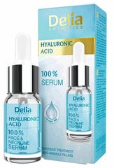 Сыворотка для лица от морщин Delia Cosmetics Hialuronic Acid 10 мл цена и информация | Сыворотки для лица, масла | pigu.lt