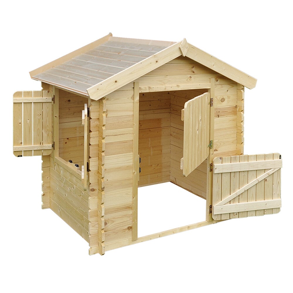 Vaikiškas medinis žaidimų namelis Timbela M516-1 kaina ir informacija | Vaikų žaidimų nameliai | pigu.lt