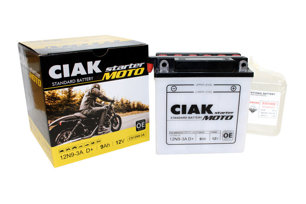 Akumuliatorius CIAK 12N9-3A 9Ah 12V kaina ir informacija | Moto akumuliatoriai | pigu.lt