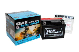 Akumuliatorius CIAK YTX4L-BS 3Ah 12V kaina ir informacija | Moto akumuliatoriai | pigu.lt