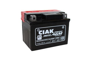 Аккумулятор CIAK YTX4L-BS 3Ач 12В цена и информация | Мото аккумуляторы | pigu.lt