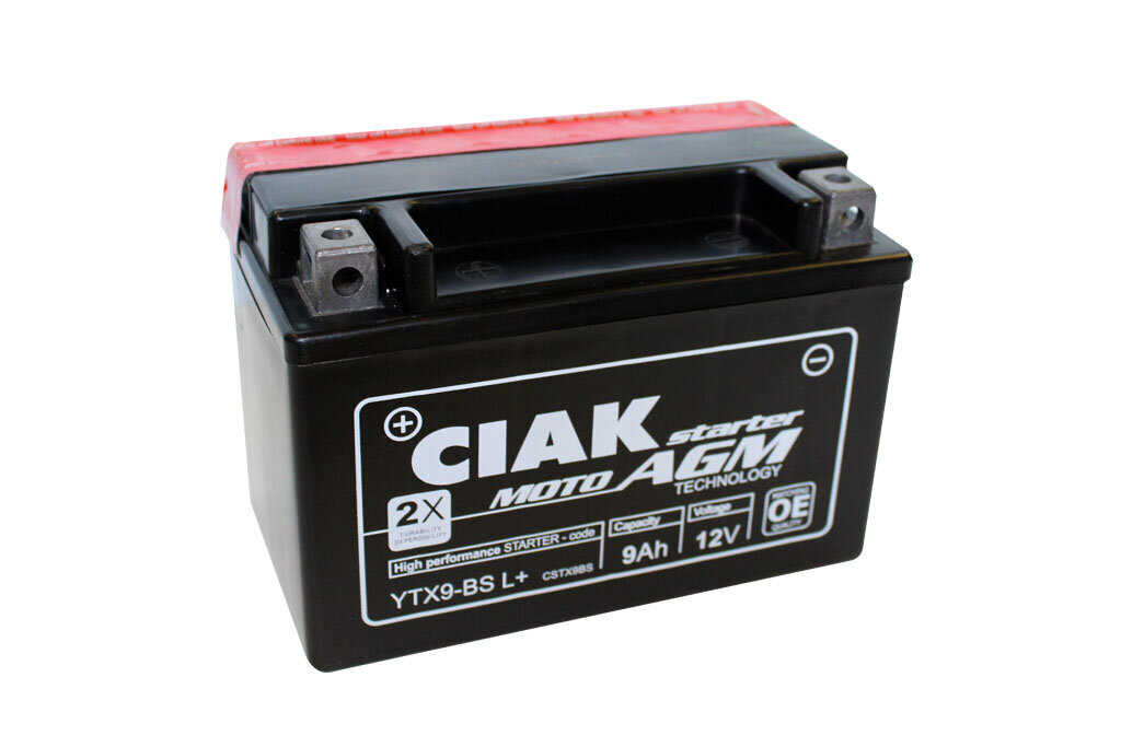 Akumuliatorius CIAK YTX9-BS 9Ah 12V kaina ir informacija | Moto akumuliatoriai | pigu.lt