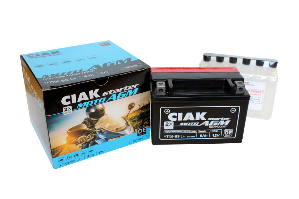 Akumuliatorius CIAK YTX9-BS 9Ah 12V цена и информация | Moto akumuliatoriai | pigu.lt