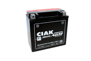 Аккумулятор CIAK YTX14-BS 12Ач 12В цена и информация | Мото аккумуляторы | pigu.lt