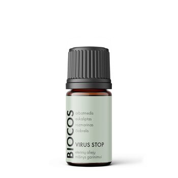 VIRUS STOP 100% natūralių eterinių aliejų aromaterapinis mišinys BIOCOS, 5 ml kaina ir informacija | Eteriniai, kosmetiniai aliejai, hidrolatai | pigu.lt