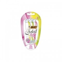 Одноразовые женские бритвы Bic Soleil Bella Colours, 3 шт. цена и информация | Косметика и средства для бритья | pigu.lt