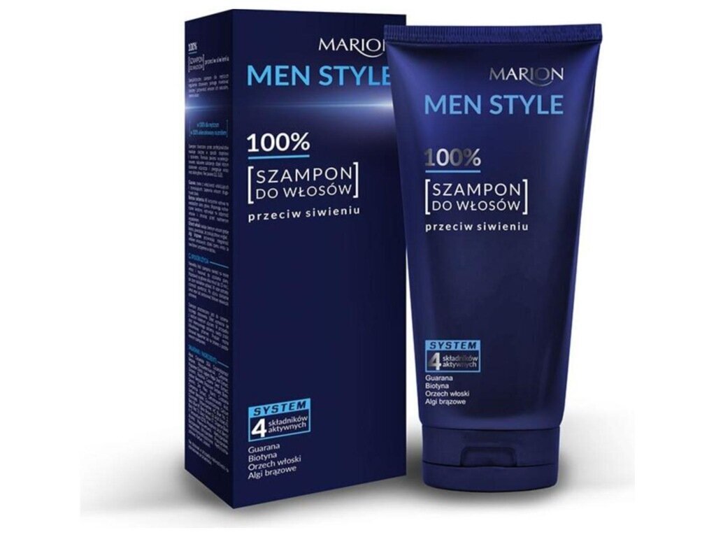 Plaukų šampūnas vyrams Marion Men Style 100%, 150 ml цена и информация | Šampūnai | pigu.lt