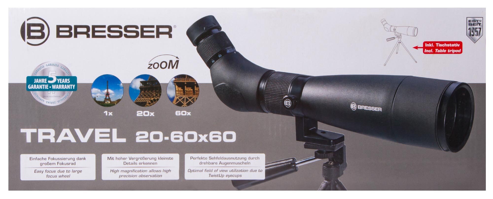 Bresser Travel 20–60x60 Spotting Scope цена и информация | Žiūronai | pigu.lt