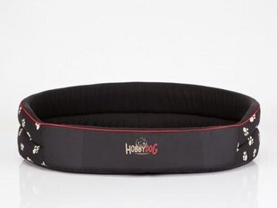 Hobbydog лежак Лапки R1, черный, 42x30 см цена и информация | Лежаки, домики | pigu.lt