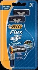 Бритвенный станок Bic Comfort 3 Flex Blister 3 цена и информация | Косметика и средства для бритья | pigu.lt