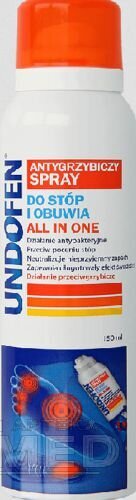 Purškiklis pėdoms ir batams Undofen, 150 ml kaina ir informacija | Dezodorantai | pigu.lt