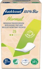 Higieniniai įklotai Vuokkoset Normal 100% Bio, 26 vnt. kaina ir informacija | Tamponai, higieniniai paketai, įklotai | pigu.lt